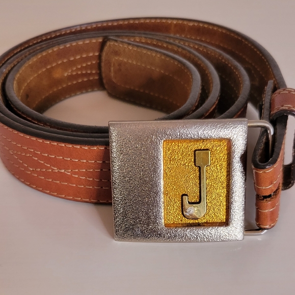 Vintage Lee J Monogram belt - Picture 1 of 5